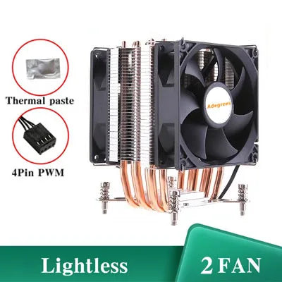 X99 CPU Processor Cooler 4PIN Quiet Ventilador 6 Heat Pipes 2011 1700 CPU Cooling Fan for Intel LGA 1150 1151 1155 X79 AM4 AM3