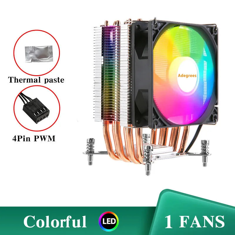 X99 CPU Processor Cooler 4PIN Quiet Ventilador 6 Heat Pipes 2011 1700 CPU Cooling Fan for Intel LGA 1150 1151 1155 X79 AM4 AM3